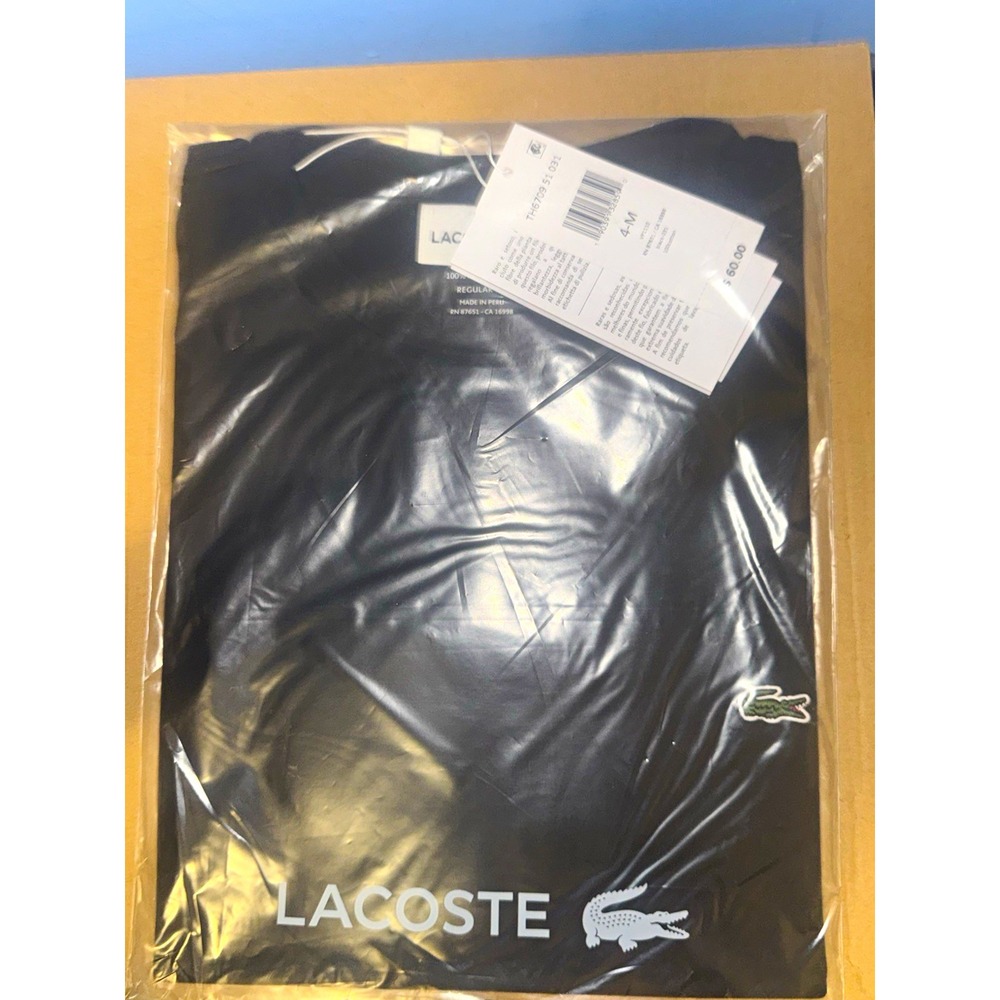 Lacoste Black Mens Pima Cotton Crew Neck T-Shirt M TH6709 51 031